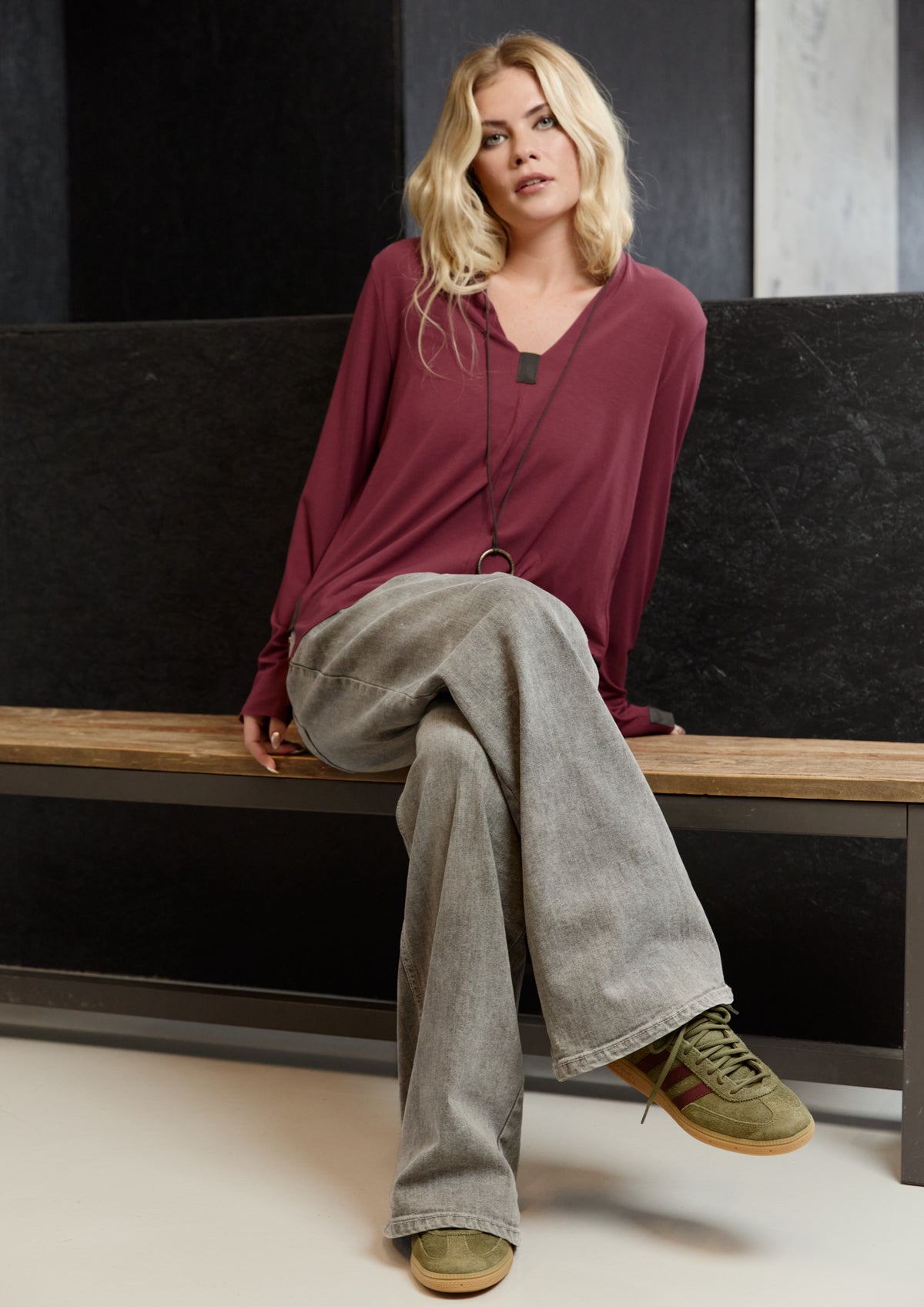 HENRIETTE STEFFENSEN COPENHAGEN BLOUSE - 96106 BLUSER BORDEAUX 474
