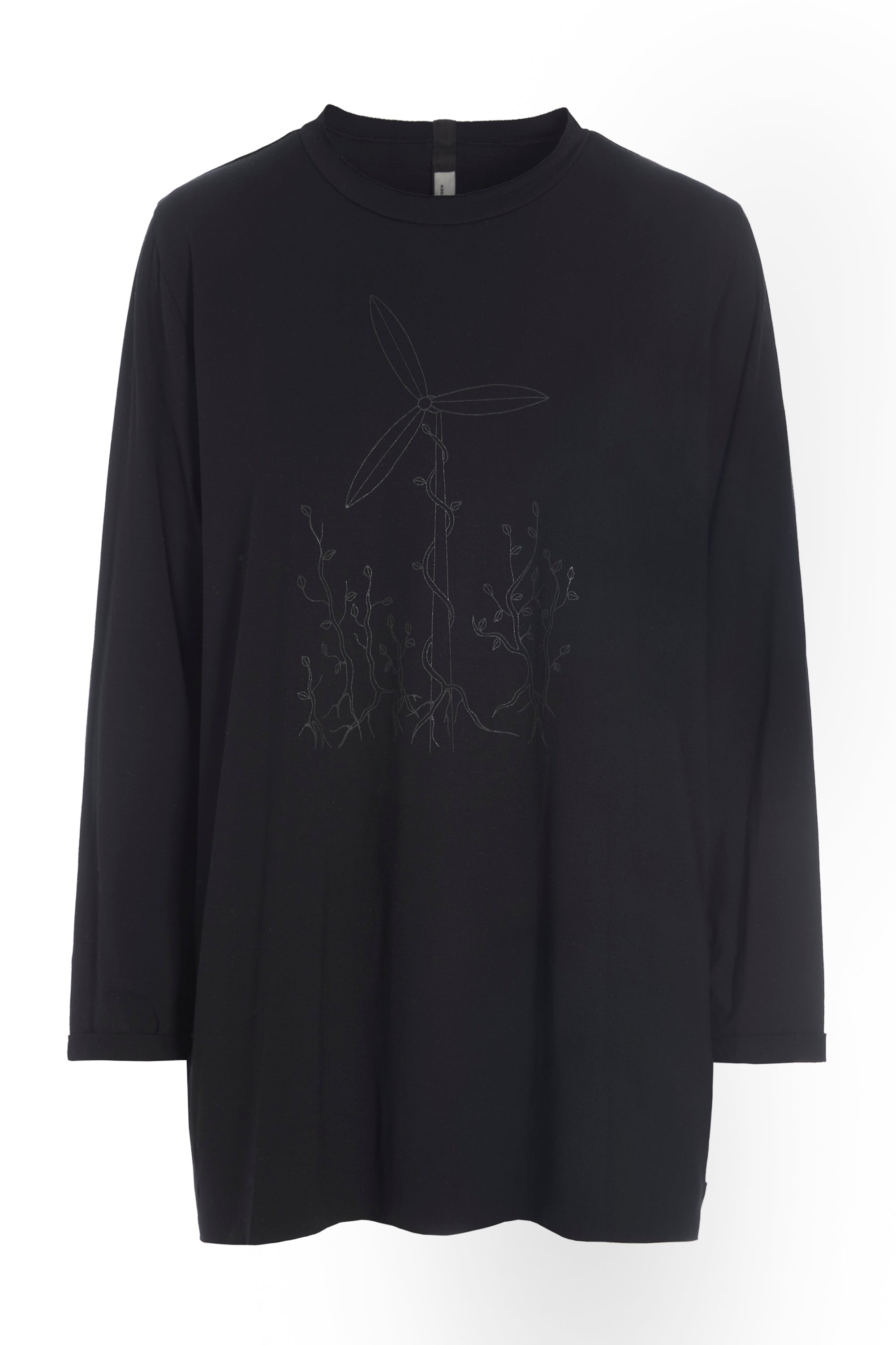 HENRIETTE STEFFENSEN COPENHAGEN BLOUSE FREEDOM PRINT - 96074 BLUSER BLACK 900