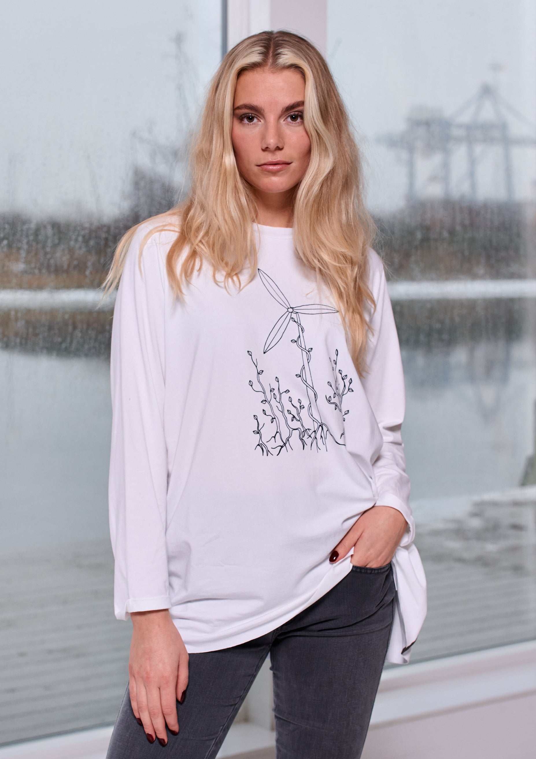 HENRIETTE STEFFENSEN COPENHAGEN BLOUSE FREEDOM PRINT - 96074 BLUSER WHITE 816