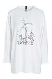 BLOUSE FREEDOM PRINT - 96074 - WHITE