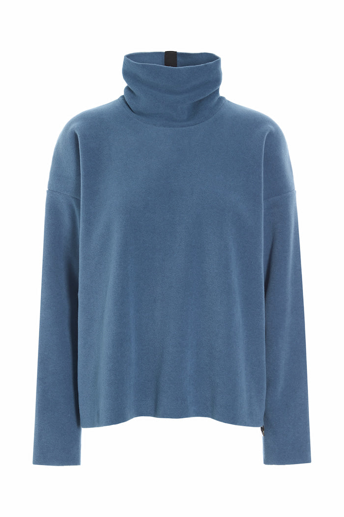 HENRIETTE STEFFENSEN COPENHAGEN BLOUSE HIGH NECK - 1360 BLUSER DUSTY BLUE 794