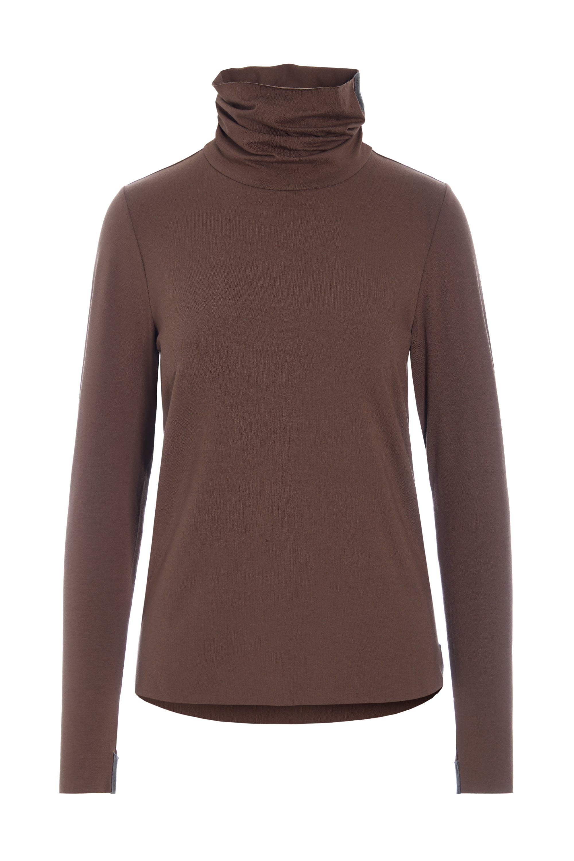 HENRIETTE STEFFENSEN COPENHAGEN BLOUSE HIGH NECK - 96079 BLUSER CHOCOLATE 844