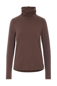 BLOUSE HIGH NECK - 96079 - CHOCOLATE