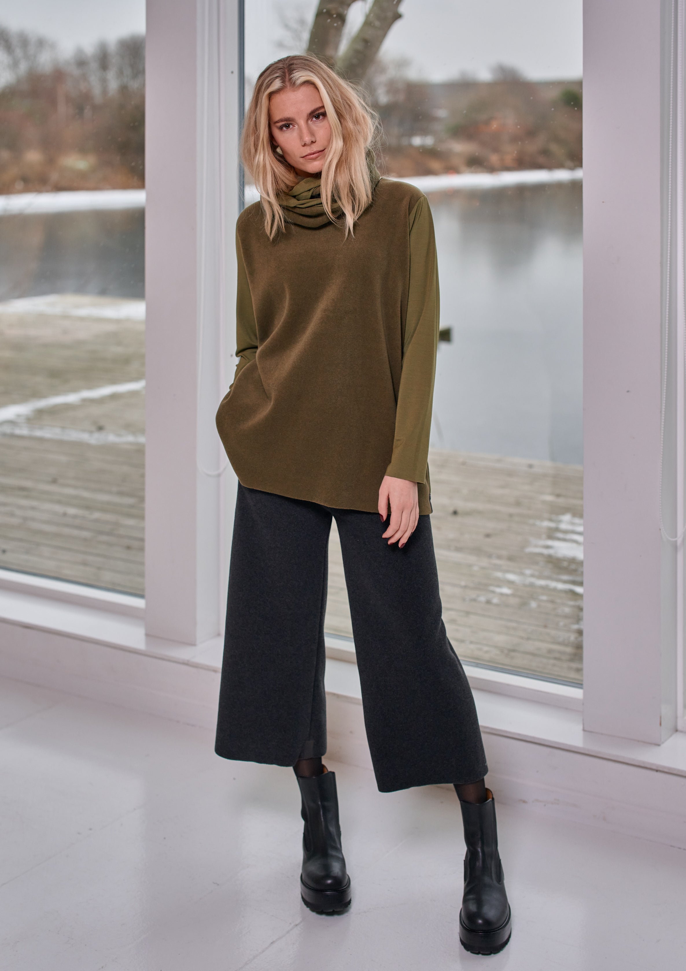 HENRIETTE STEFFENSEN COPENHAGEN BLOUSE MIX - 1375 BLUSER MOSS/MOSS 640