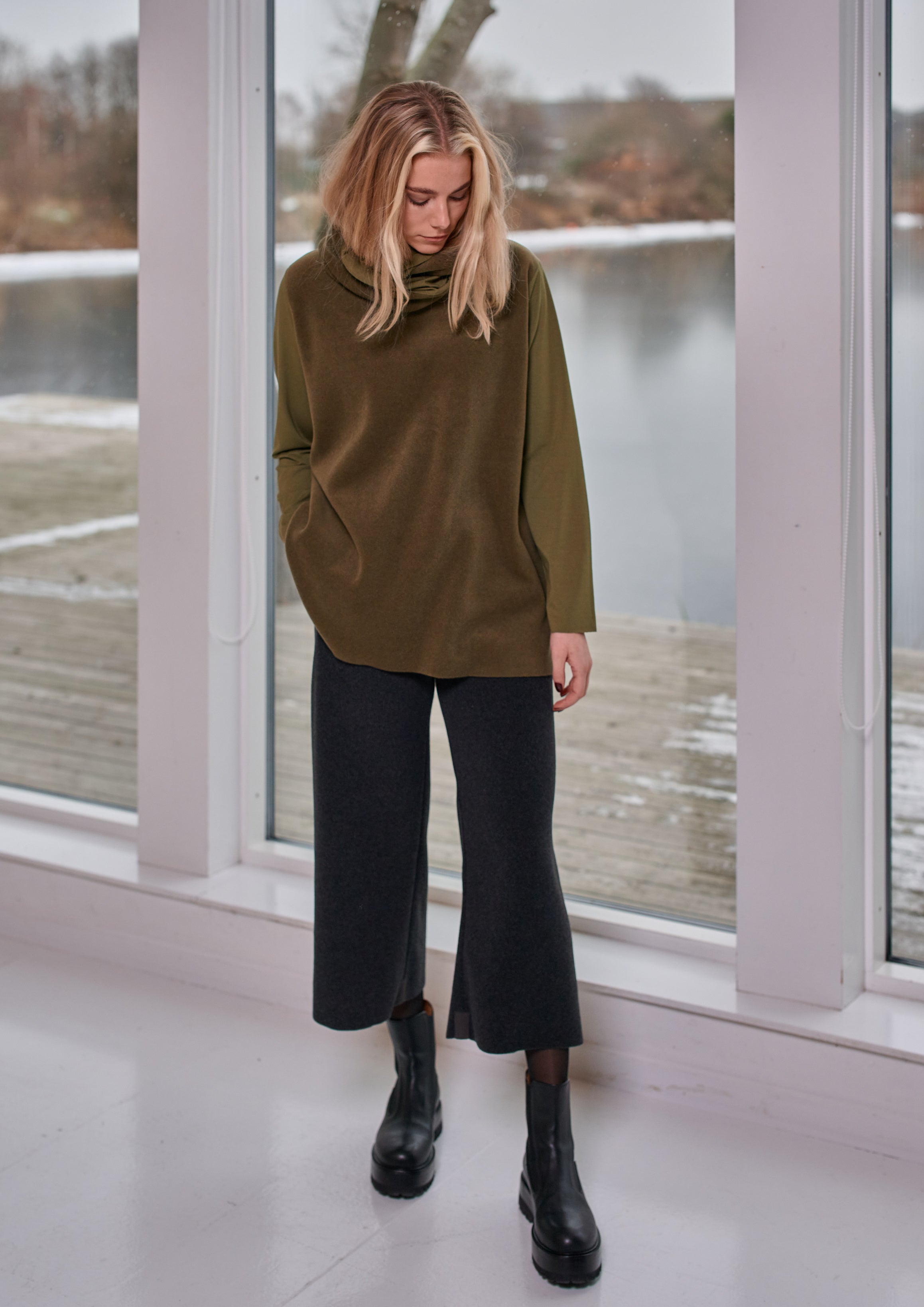 HENRIETTE STEFFENSEN COPENHAGEN BLOUSE MIX - 1375 BLUSER MOSS/MOSS 640