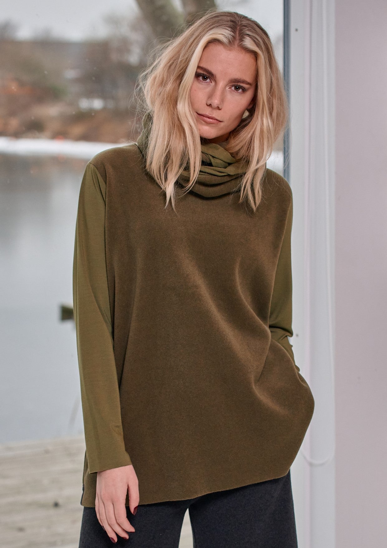 HENRIETTE STEFFENSEN COPENHAGEN BLOUSE MIX - 1375 BLUSER MOSS/MOSS 640