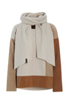 BLOUSE PATCH WITH SCARF - 1412 - CAMEL/KIT/RUST