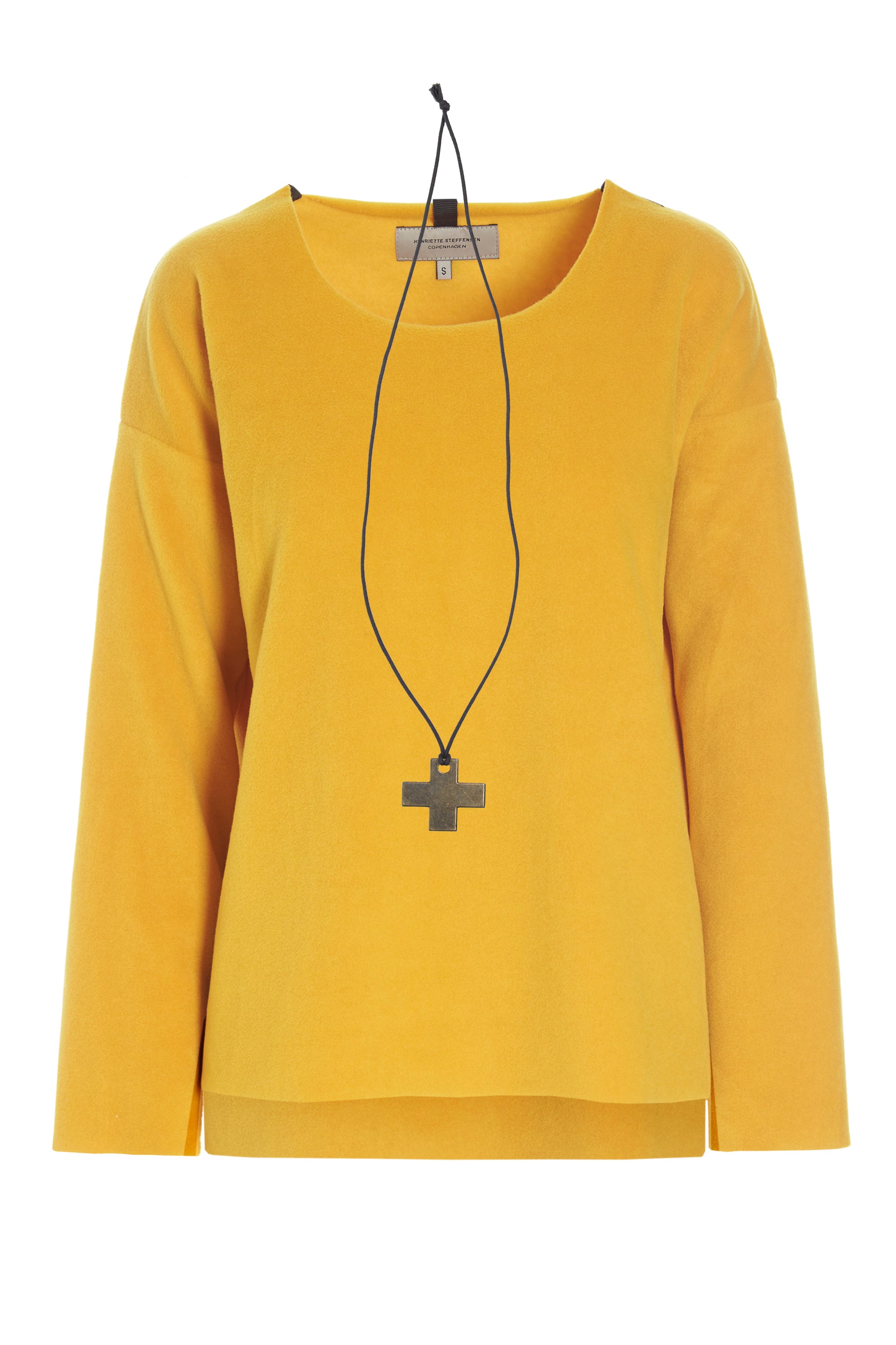 HENRIETTE STEFFENSEN COPENHAGEN BLOUSE ROUND NECK - 1355 BLUSER SAFRAN 701