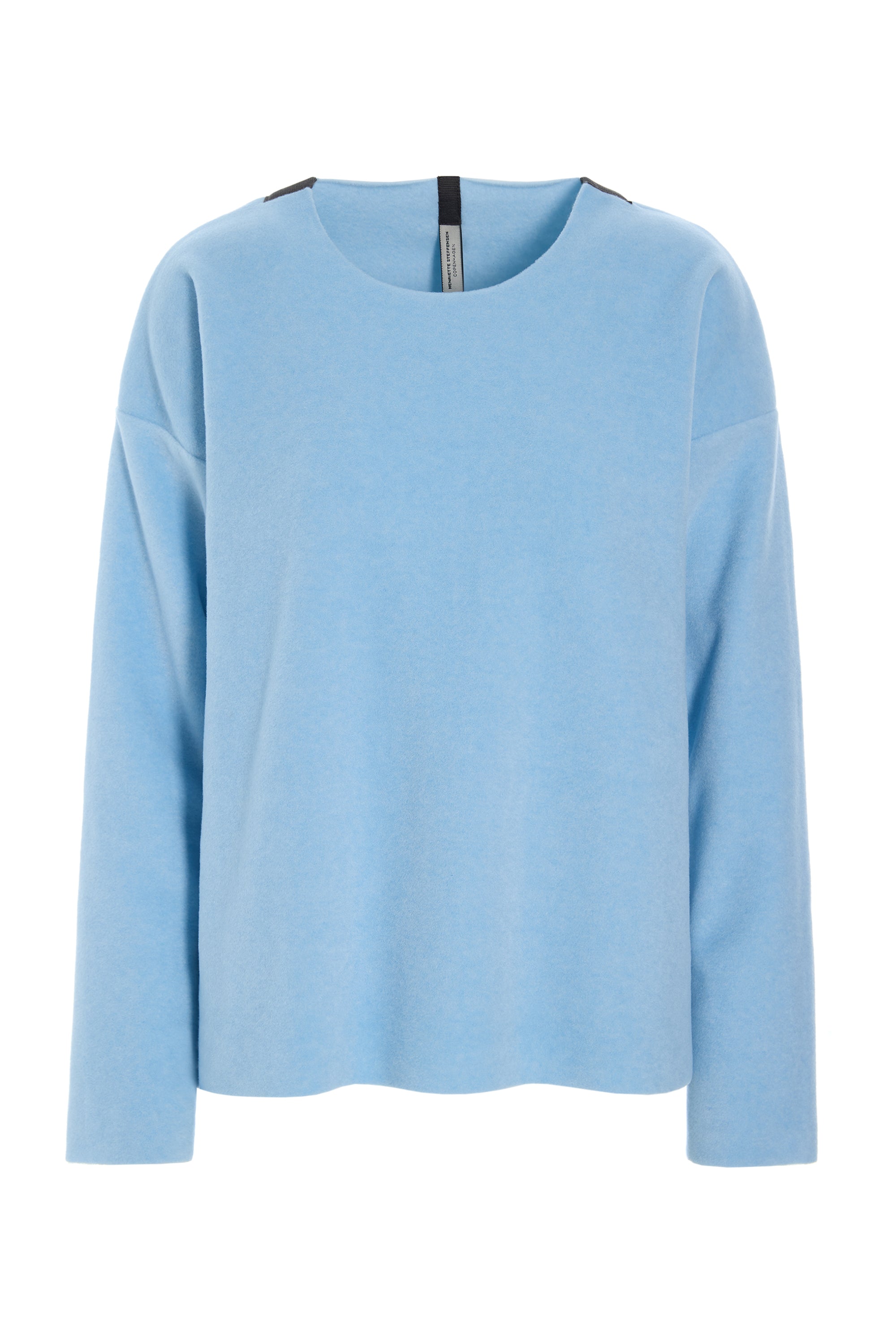 HENRIETTE STEFFENSEN COPENHAGEN BLOUSE ROUND NECK - 1359 BLUSER BABY BLUE 671
