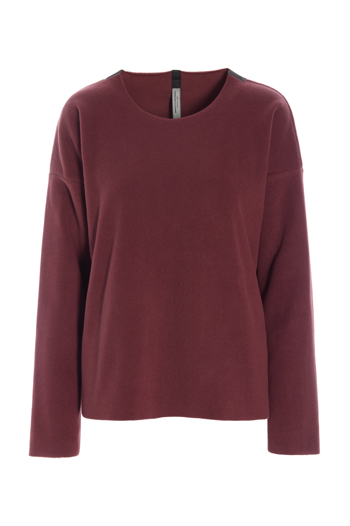 HENRIETTE STEFFENSEN COPENHAGEN BLOUSE ROUND NECK - 1359 BLUSER BORDEAUX 474
