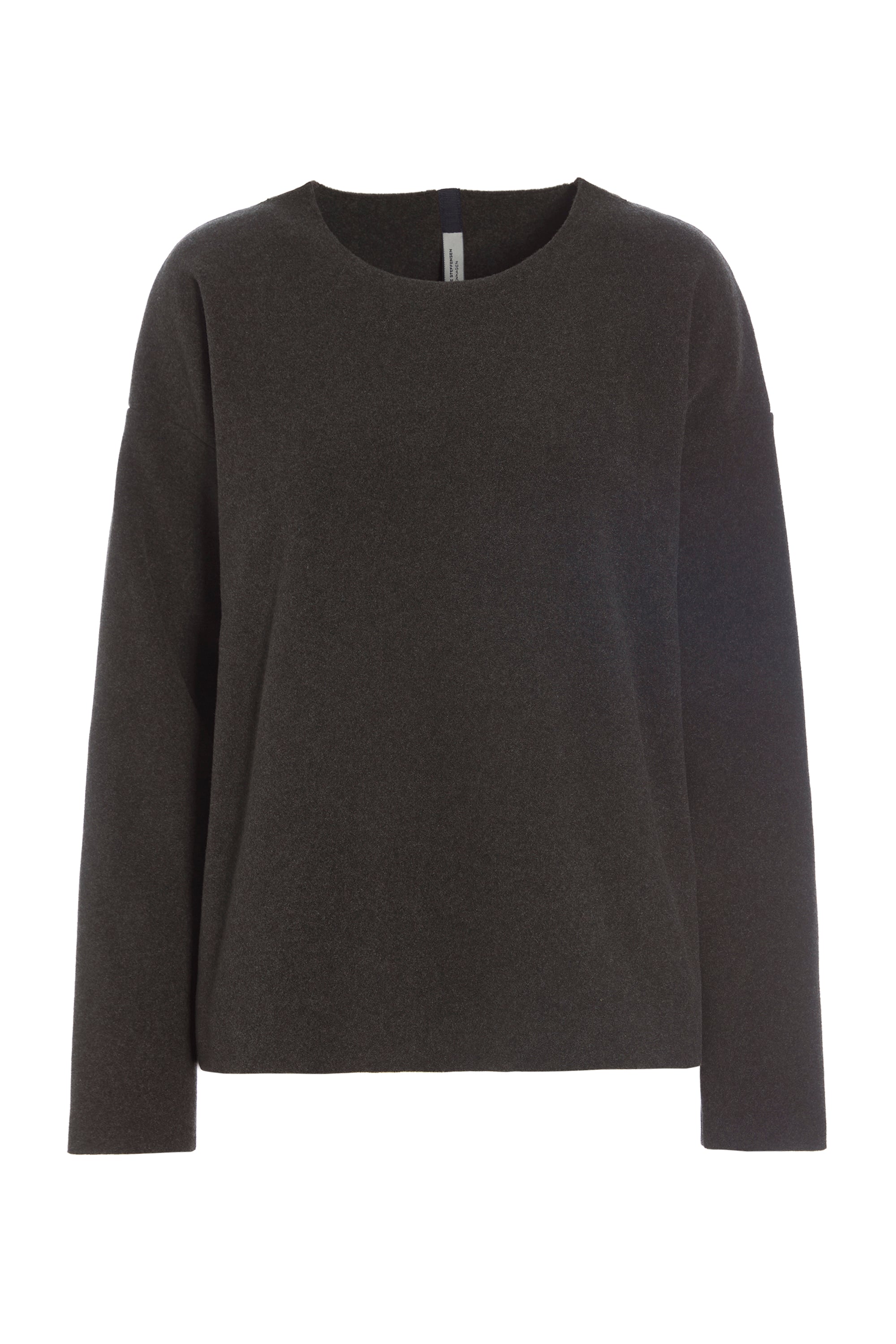 HENRIETTE STEFFENSEN COPENHAGEN BLOUSE ROUND NECK - 1359 BLUSER CHOCOLATE 844