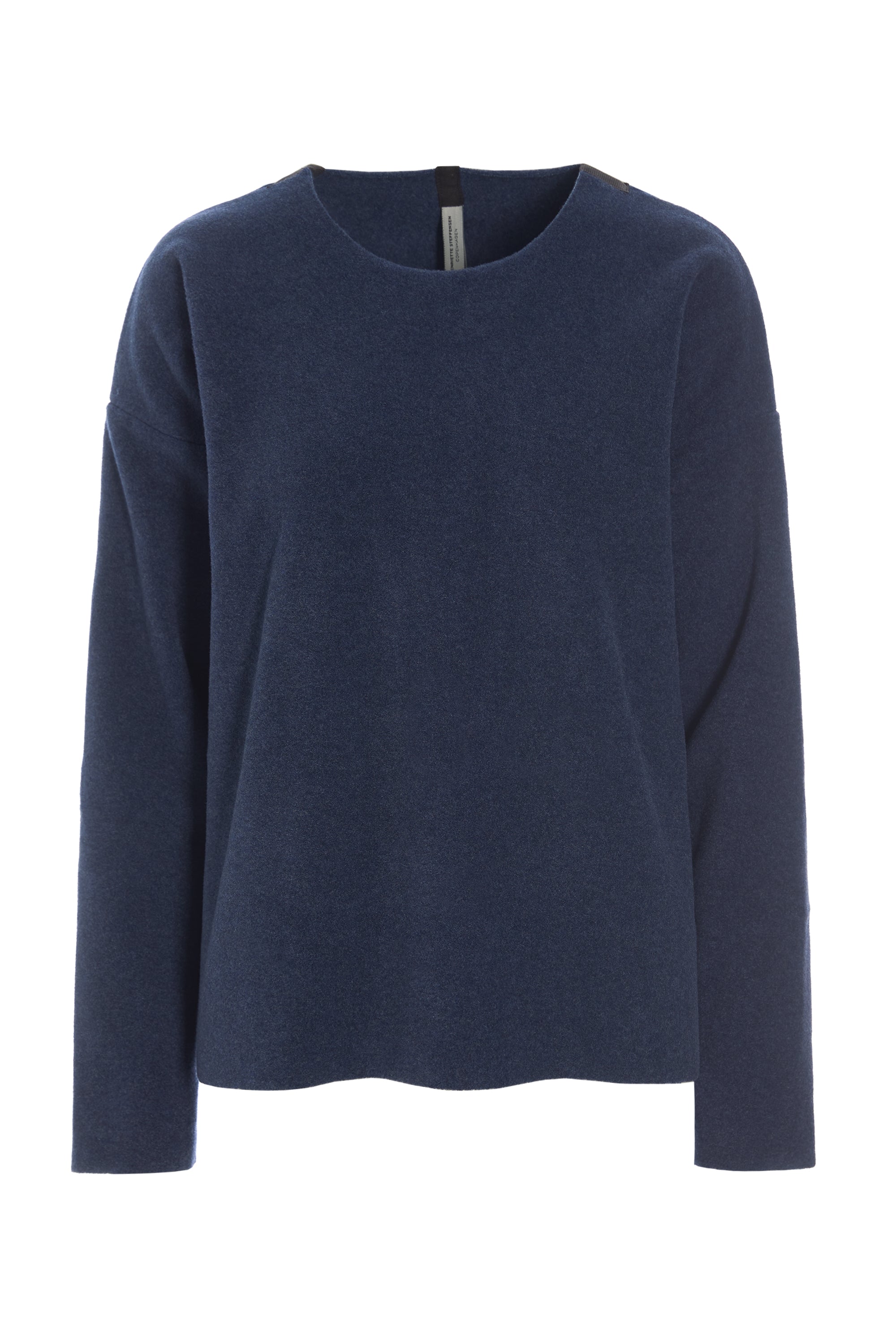 HENRIETTE STEFFENSEN COPENHAGEN BLOUSE ROUND NECK - 1359 BLUSER DENIM 767