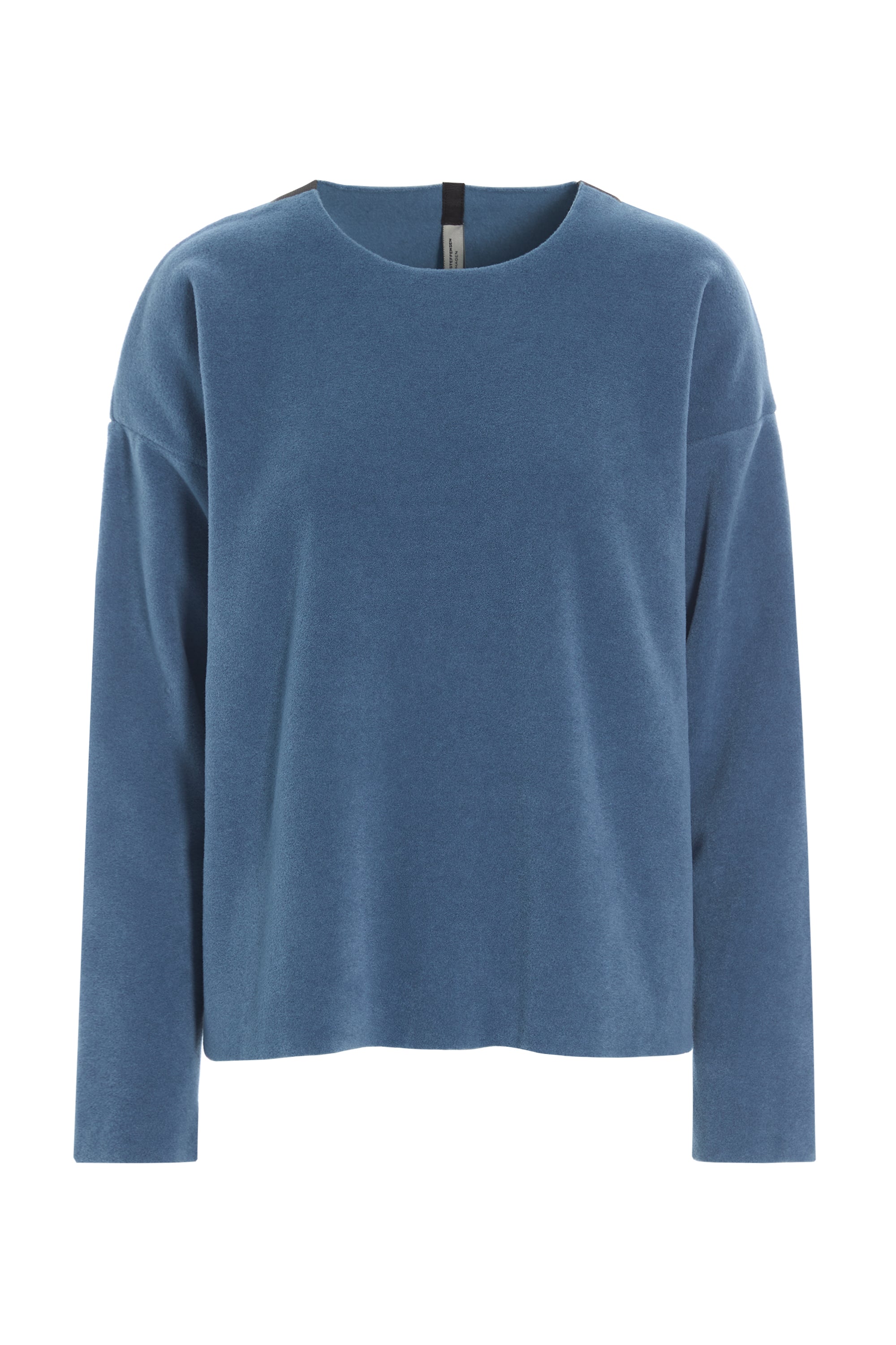 HENRIETTE STEFFENSEN COPENHAGEN BLOUSE ROUND NECK - 1359 BLUSER DUSTY BLUE 794