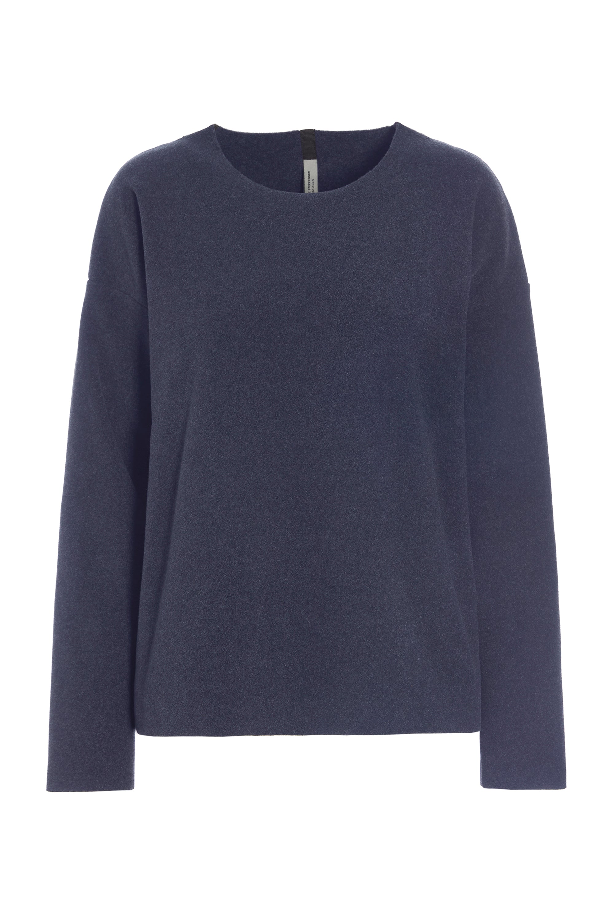 HENRIETTE STEFFENSEN COPENHAGEN BLOUSE ROUND NECK - 1359 BLUSER EVENING BLUE 690