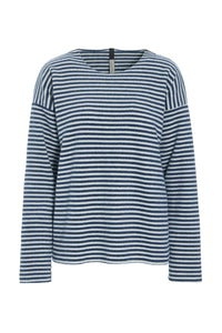 BLOUSE ROUND NECK - 1359 - STRIPES DENIM & KIT