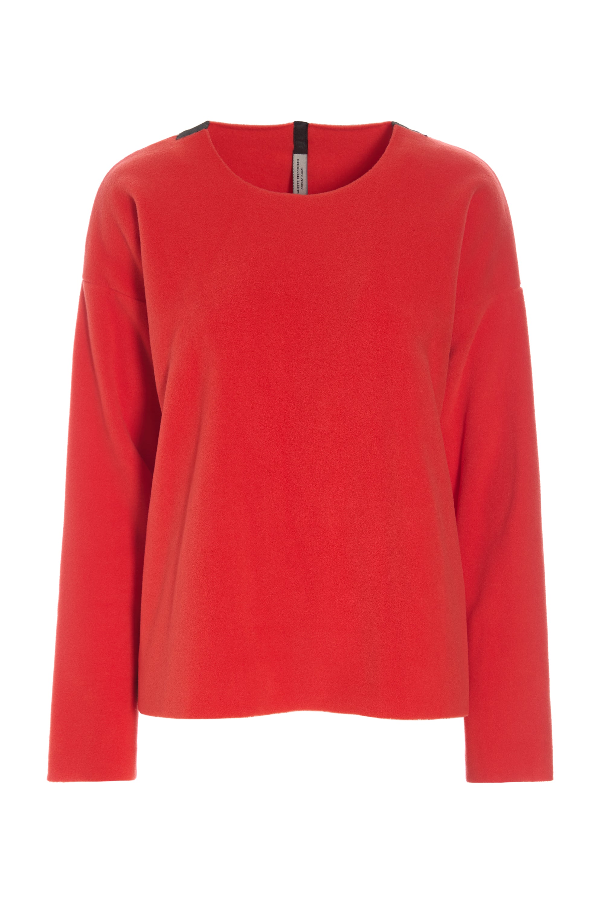 HENRIETTE STEFFENSEN COPENHAGEN BLOUSE ROUND NECK - 1359 BLUSER TOMATO 845