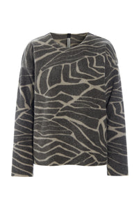 BLOUSE ROUND NECK - 1359P - LEAVES