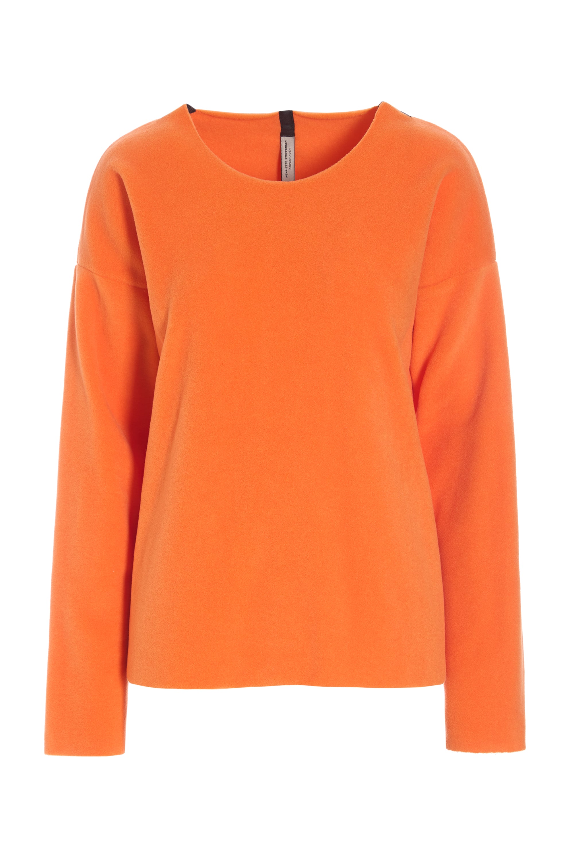 HENRIETTE STEFFENSEN COPENHAGEN BLOUSE ROUND NECK - 1359 orange BLUSER ORANGE 773