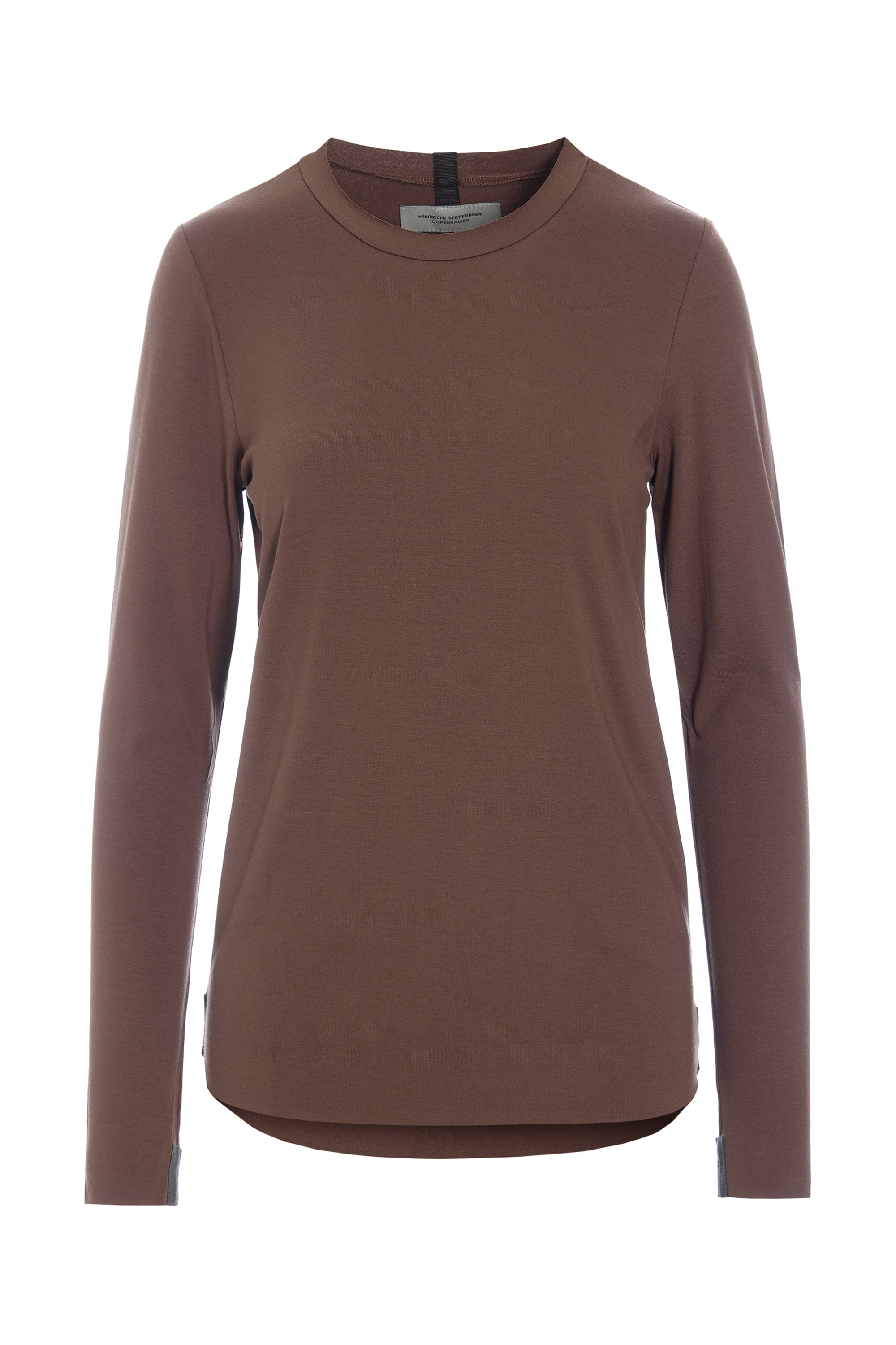 HENRIETTE STEFFENSEN COPENHAGEN BLOUSE SLIM FIT - 96091 BLUSER CHOCOLATE 844