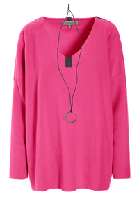 BLOUSE V-NECK - 1336 - PINK