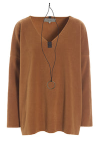 BLOUSE V-NECK - 1336 - RUST