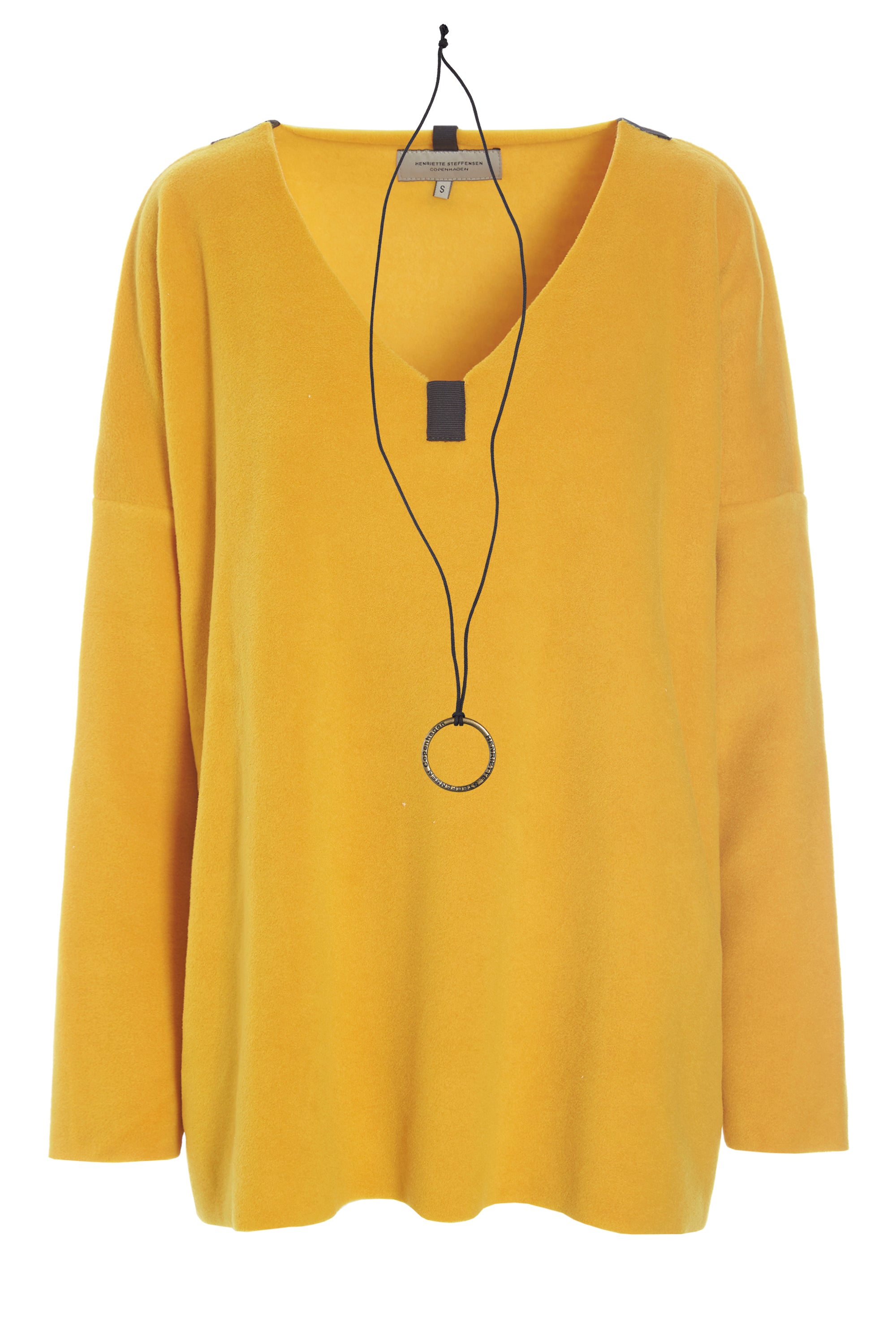 HENRIETTE STEFFENSEN COPENHAGEN BLOUSE V-NECK - 1336 BLUSER SAFRAN 701