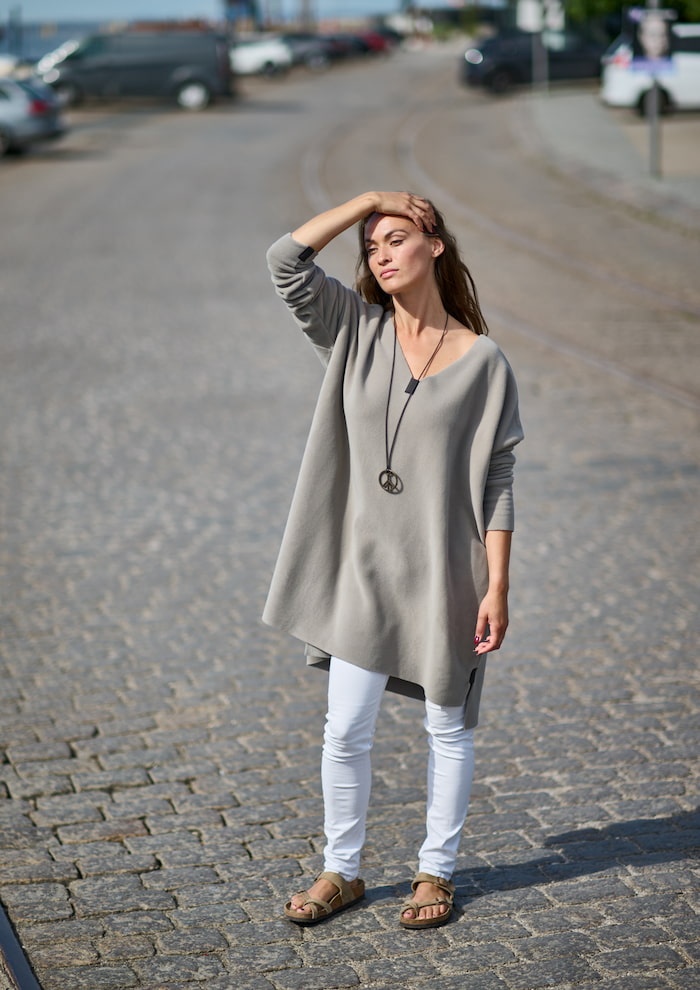 HENRIETTE STEFFENSEN COPENHAGEN BLOUSE V-NECK - 1367 TUNICS ELEPHANT 654