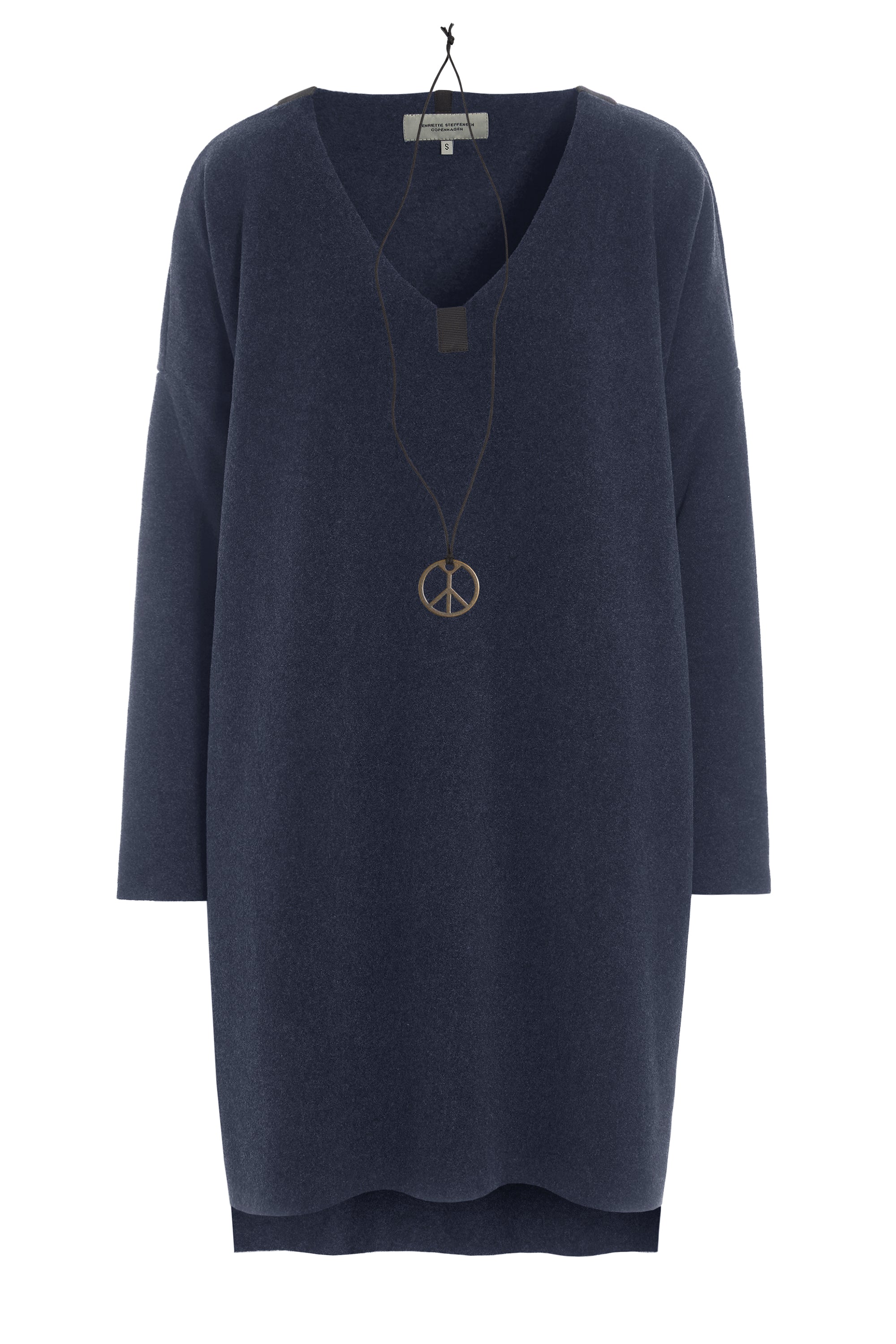 HENRIETTE STEFFENSEN COPENHAGEN BLOUSE V-NECK - 1367 TUNICS EVENING BLUE 690
