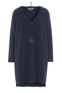 BLOUSE V-NECK - 1367 - EVENING BLUE