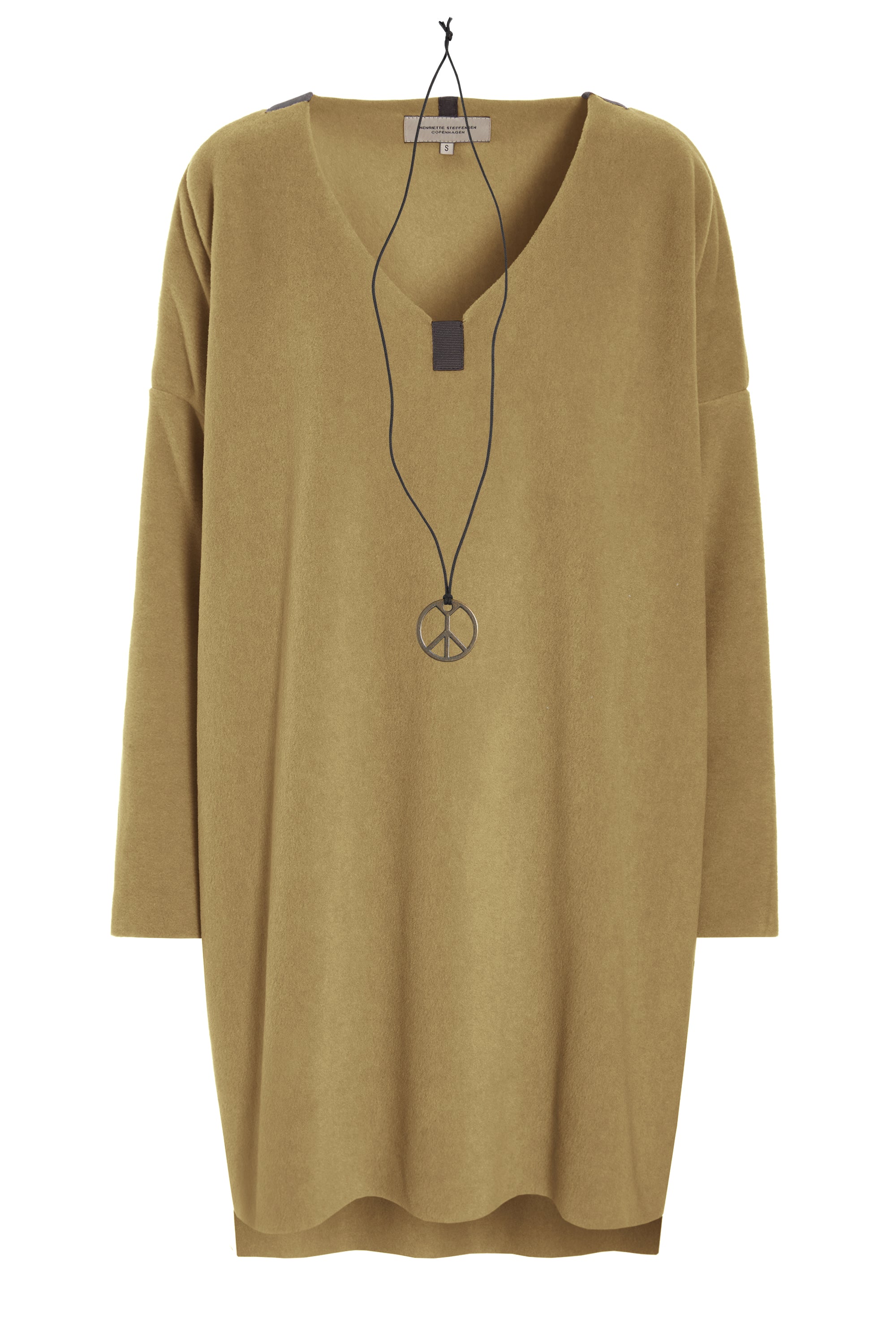 HENRIETTE STEFFENSEN COPENHAGEN BLOUSE V-NECK - 1367 TUNICS OLIVE 655