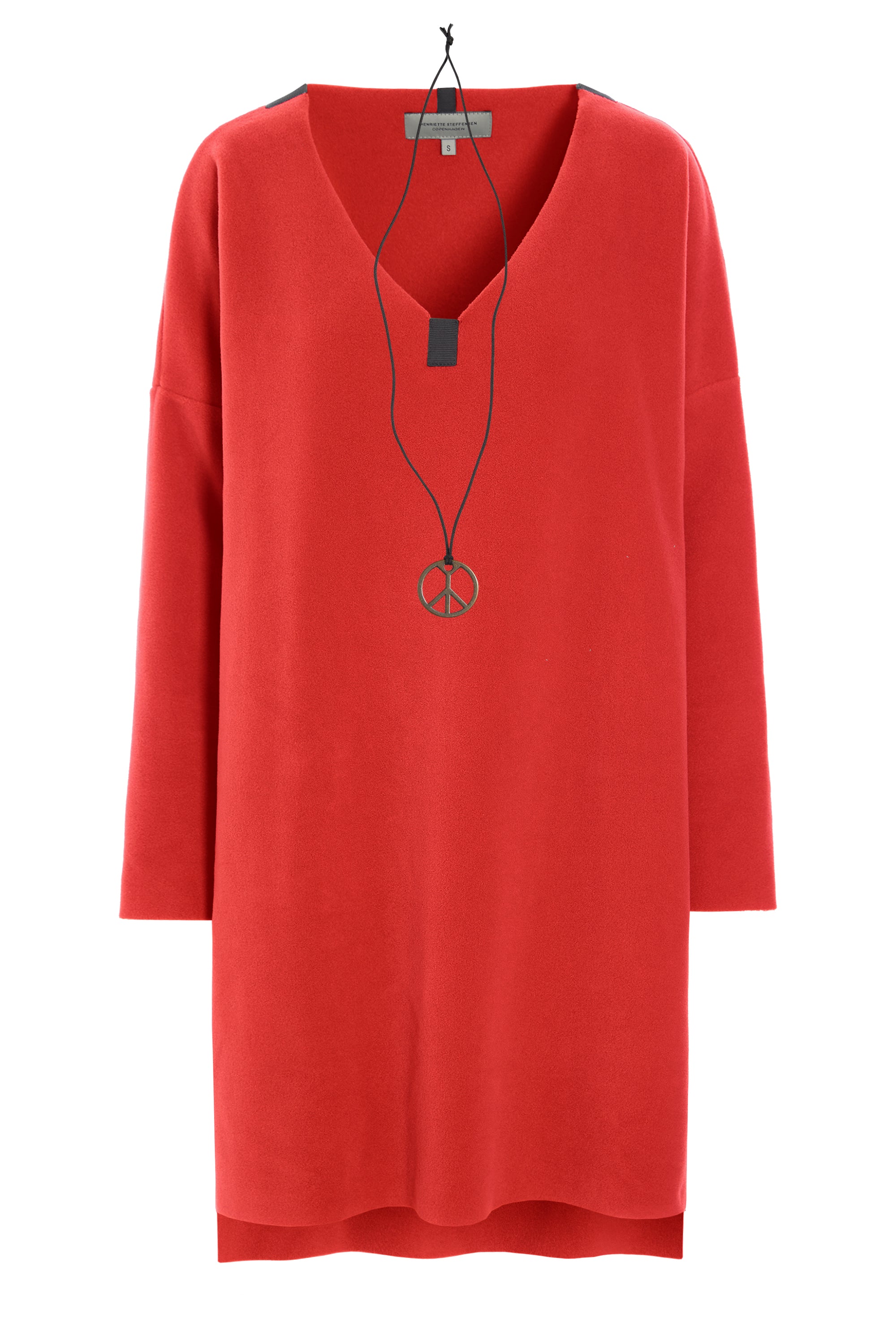 HENRIETTE STEFFENSEN COPENHAGEN BLOUSE V-NECK - 1367 TUNICS TOMATO 845