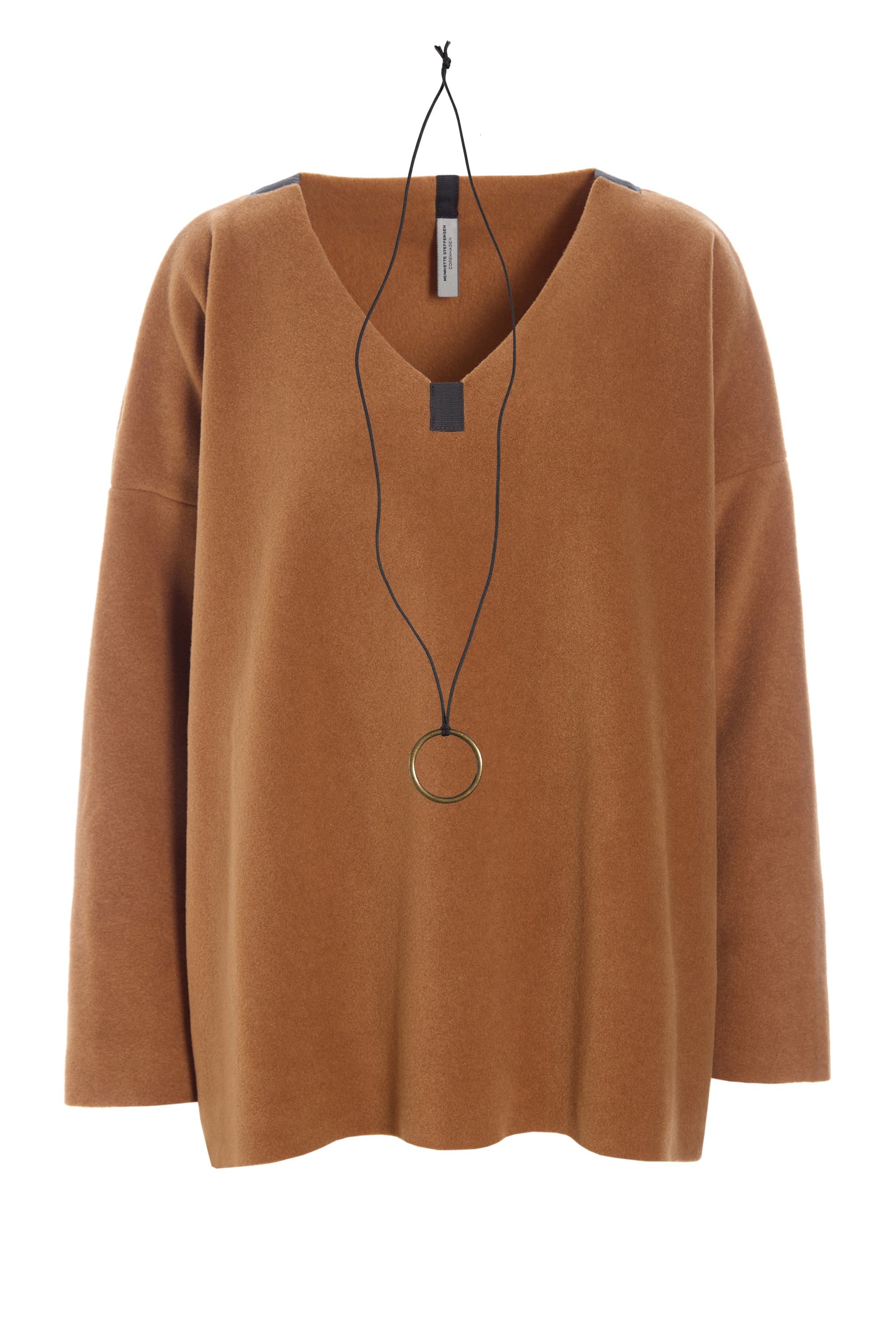 HENRIETTE STEFFENSEN COPENHAGEN BLOUSE V-NECK - 1410 BLUSER RUST 706