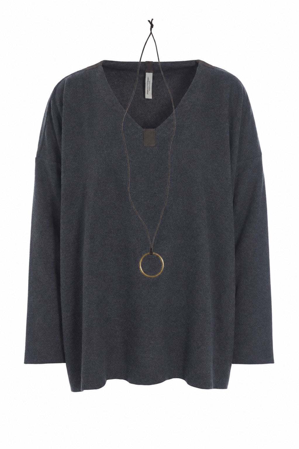 HENRIETTE STEFFENSEN COPENHAGEN BLOUSE V-NECK - 1410 BLUSER SOFT BLACK 914