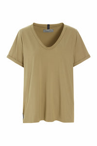 BLOUSE V-NECK - 96082 - OLIVE