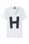 BLOUSE V-NECK PRINT - 96082H - WHITE