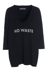 BLOUSE V-NECK PRINT - 96055 - BLACK