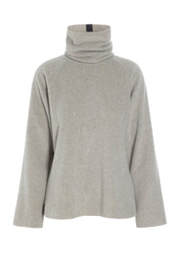 BLOUSE WITH HIGH NECK - 1307 - SAND