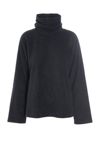 BLOUSE WITH HIGH NECK - 1307 - SOFT BLACK