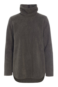 BLOUSE WITH HIGH NECK - 1348 - BARK