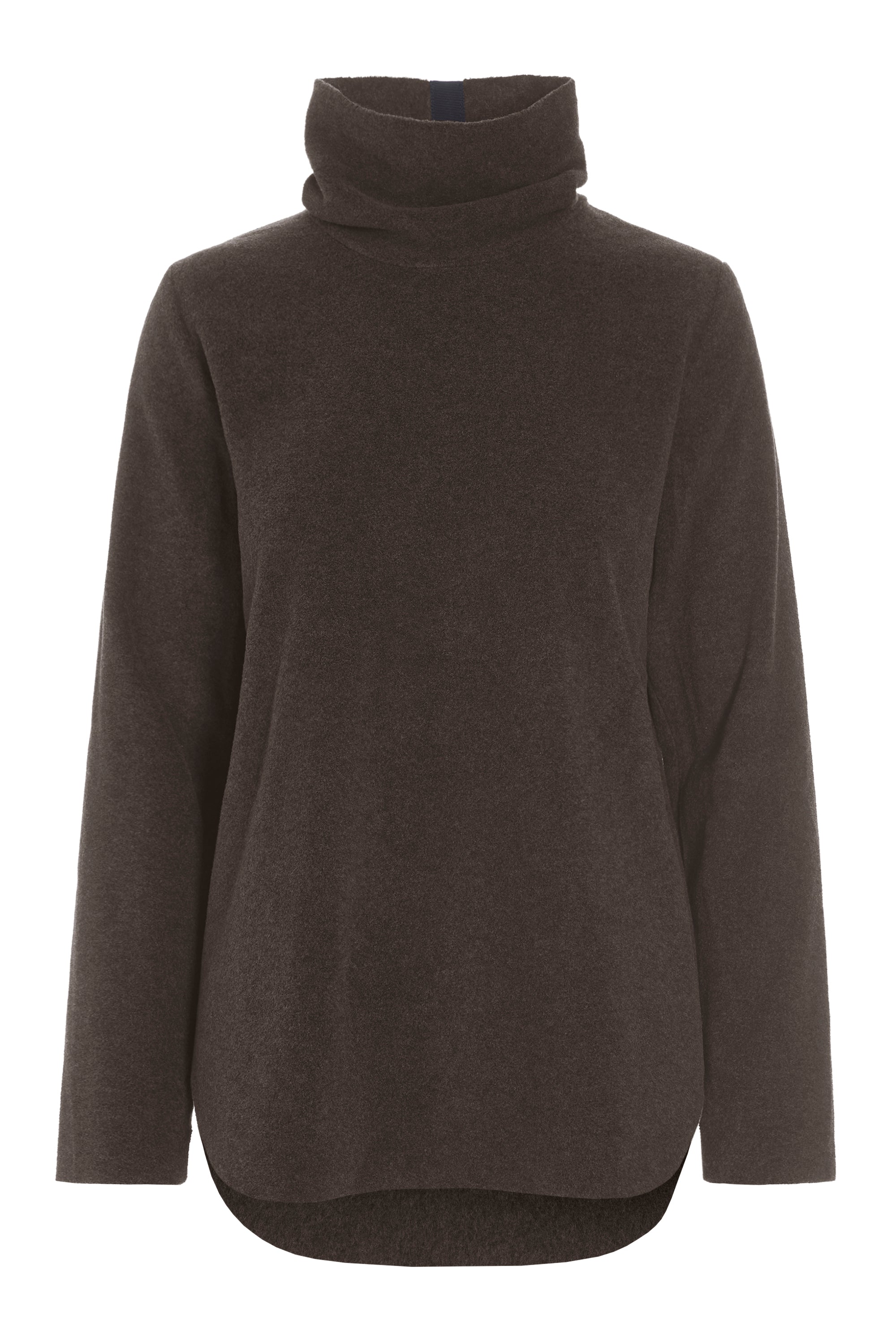 HENRIETTE STEFFENSEN COPENHAGEN BLOUSE WITH HIGH NECK - 1348 BLUSER CHOCOLATE 844