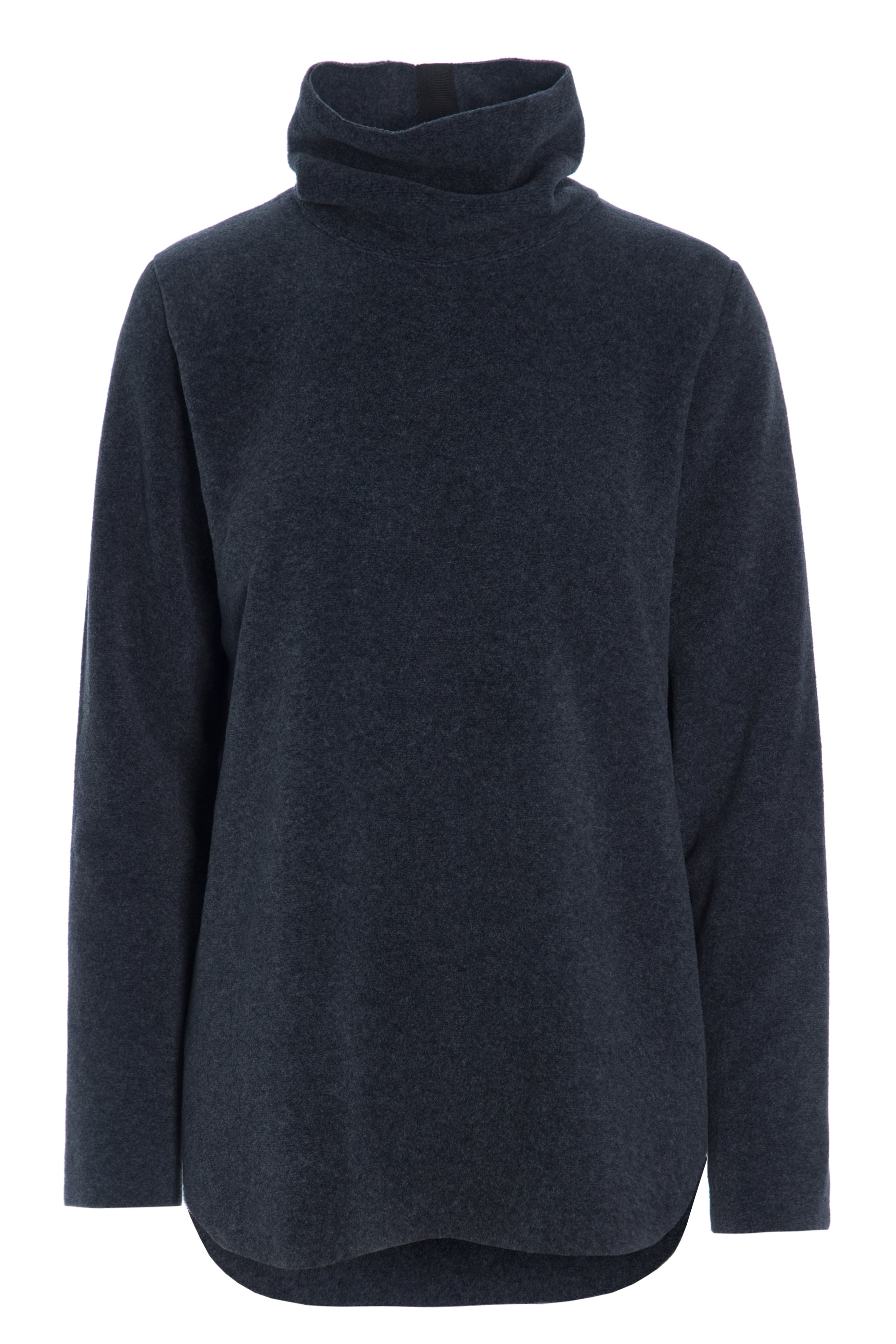 HENRIETTE STEFFENSEN COPENHAGEN BLOUSE WITH HIGH NECK - 1348 BLUSER DEEP BLUE 502