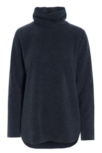BLOUSE WITH HIGH NECK - 1348 - DEEP BLUE
