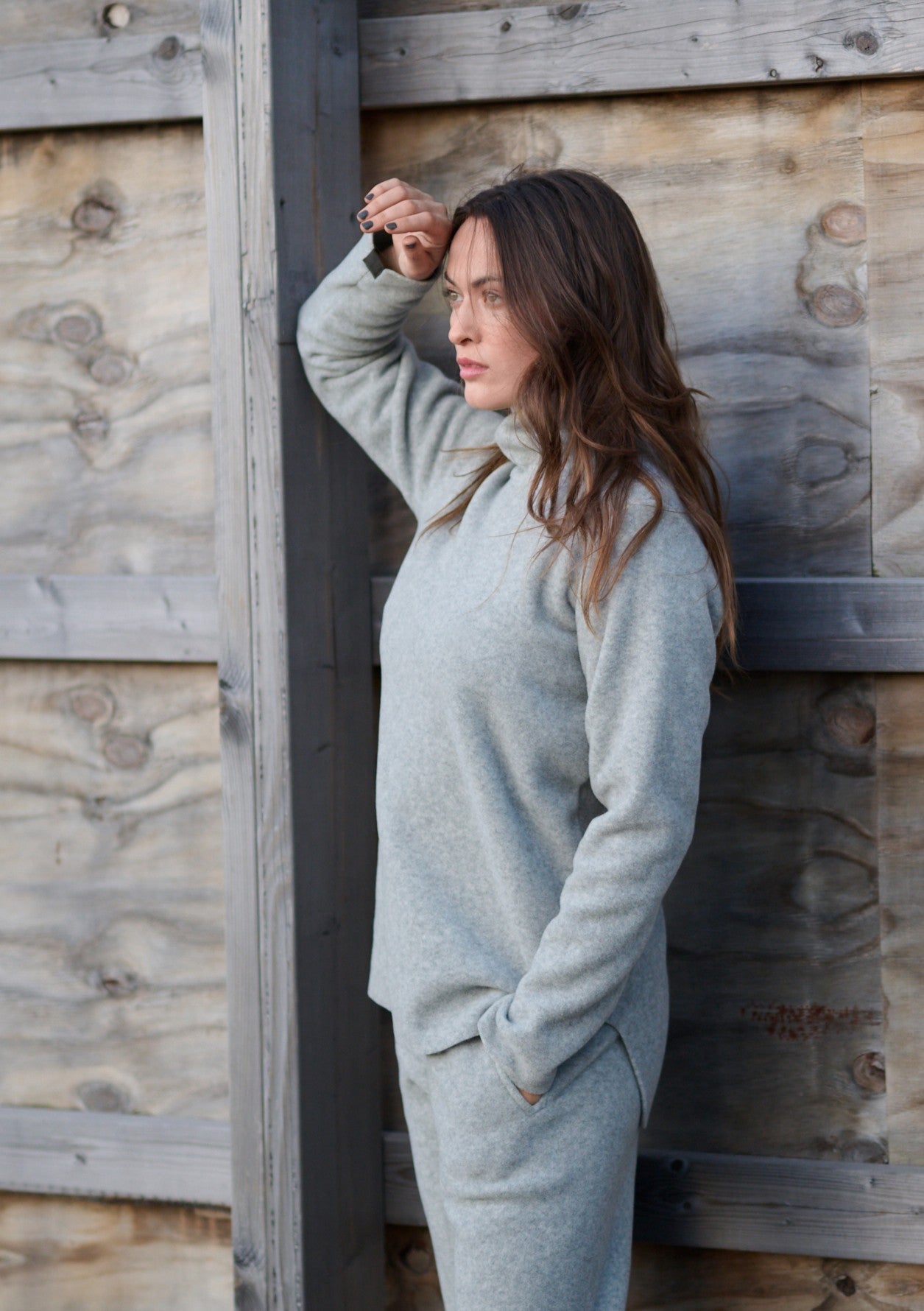 HENRIETTE STEFFENSEN COPENHAGEN BLOUSE WITH HIGH NECK - 1348 BLUSER LIGTH GREY 876