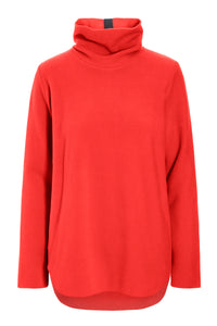 BLOUSE WITH HIGH NECK - 1348 - TOMATO