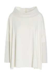 BLOUSE WITH OPEN NECK - 1319MIX - OFF WHITE