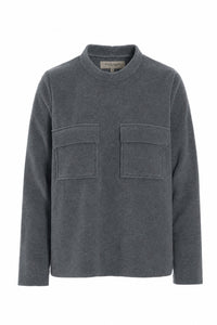 BLOUSE WITH POCKETS - 1415 - GREY