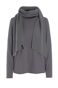BLOUSE WITH SCARF - 1331MIX - MOLE/MOLE