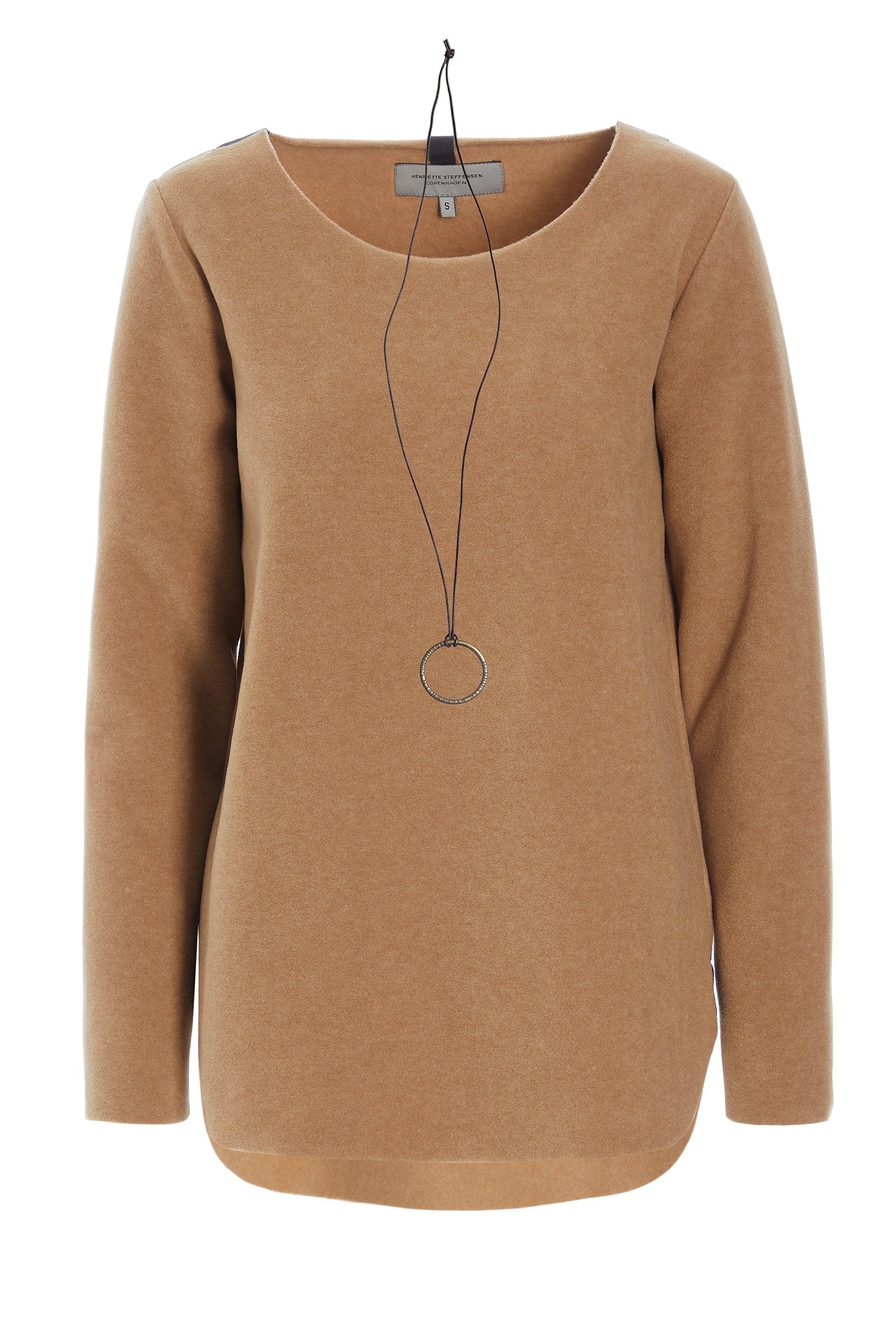 HENRIETTE STEFFENSEN COPENHAGEN BLOUSE WITH SIGNATURE NECKLACE - 1332 BLUSER CAMEL 815