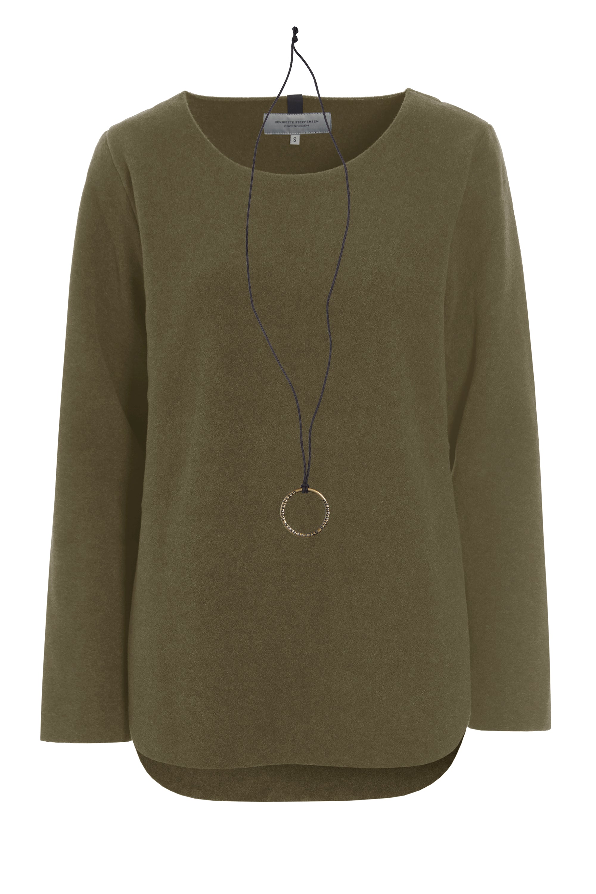 HENRIETTE STEFFENSEN COPENHAGEN BLOUSE WITH SIGNATURE NECKLACE - 1332 BLUSER MOSS 611