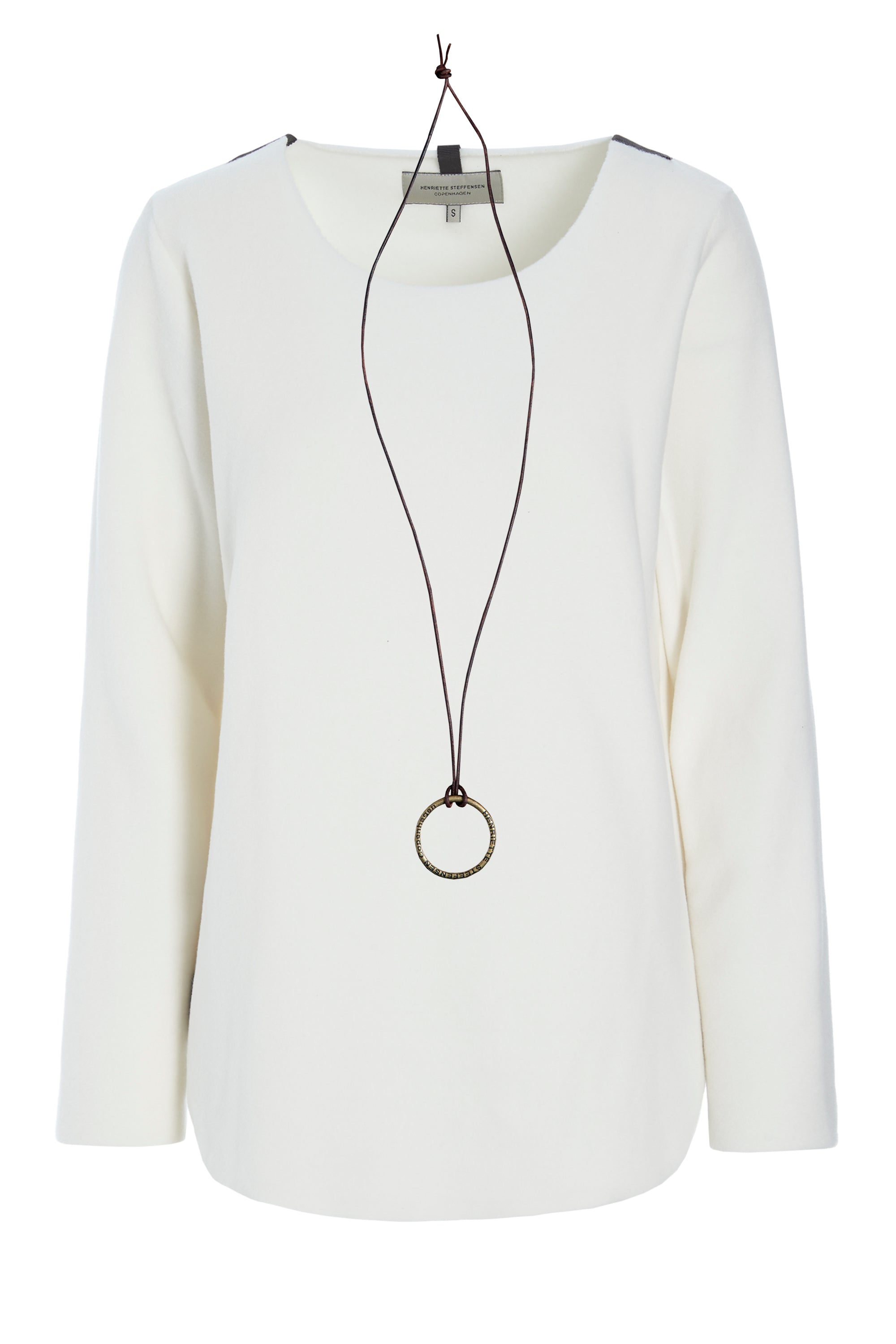 HENRIETTE STEFFENSEN COPENHAGEN BLOUSE WITH SIGNATURE NECKLACE - 1332 BLUSER OFF WHITE 802
